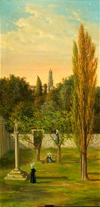 Jardín de un convento de monjas, de Ceferino Araujo (Museo del Prado)