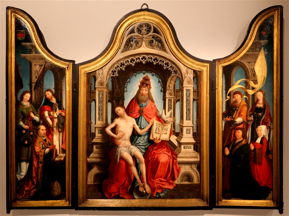 Jean bellegambe, trittico della trinità di marchiennes, 1520 ca. 01