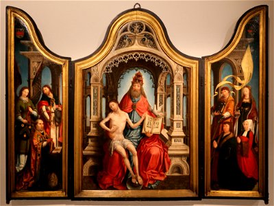 Jean bellegambe, trittico della trinità di marchiennes, 1520 ca. 01