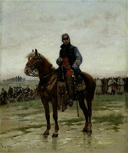 Jean Baptiste Édouard Detaille - A Mounted Officer - 1894.1050 - Art Institute of Chicago