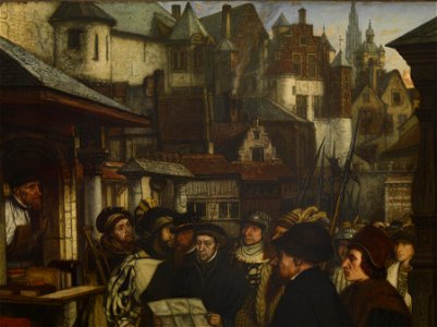 Jean August Hendrik Leys - The Edict-s- of Charles V - Walters 37123 - Detail F