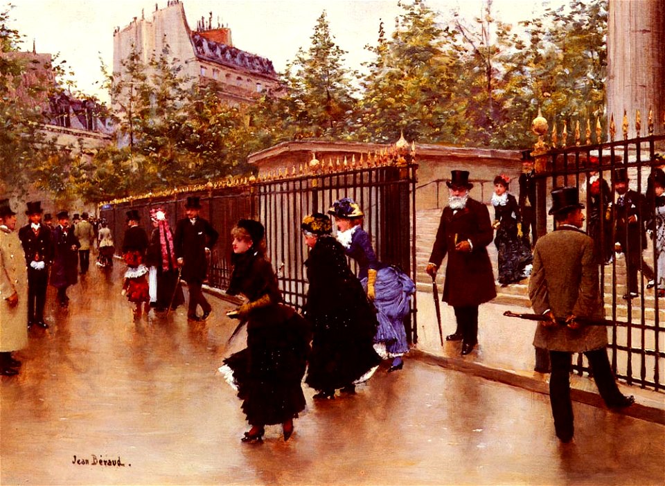 Jean Béraud Sortant De La Madeleine, Paris