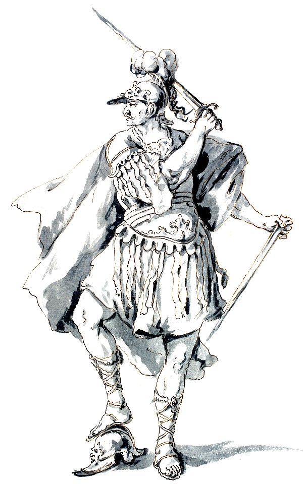 Jean Berain - 43 dessins de costume - 36 Costume masculin