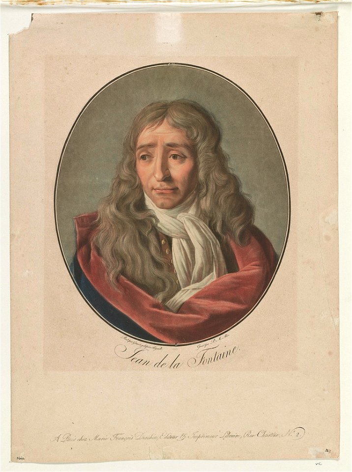 Jean de la Fontaine - peint par Garnerey d'après Rigault ; gravé par P.M. Alix. LCCN2013646709