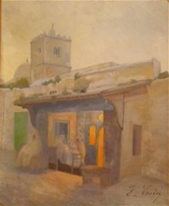 Jean Caire - Café devant la mosquée