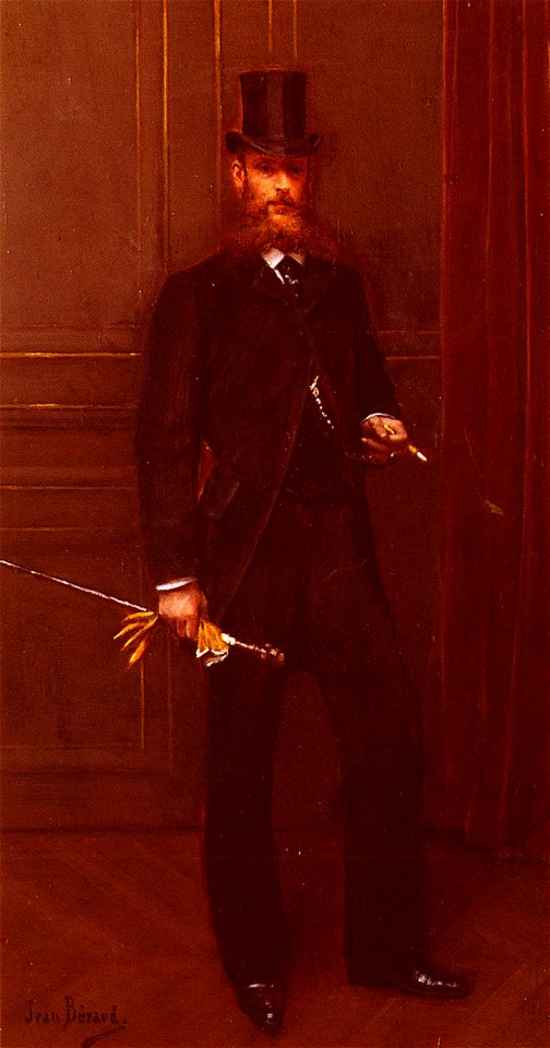 Jean Béraud Portrait D'un Homme Elegant