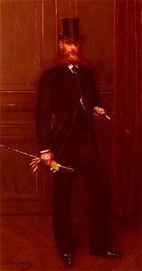 Jean Béraud Portrait D'un Homme Elegant
