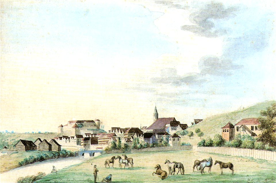 JC Partzschefeldt - Tübingen von der MorgenSeite aquaRadierung 1796 Inv.2964 (SW027A)