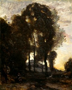 Jean Baptiste Camille Corot - Souvenir of Italy - 1922.408 - Art Institute of Chicago. Free illustration for personal and commercial use.