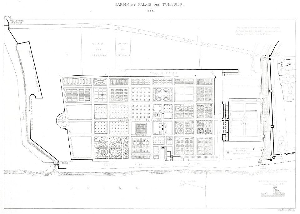 Jardin et Palais des Tuileries, 1585