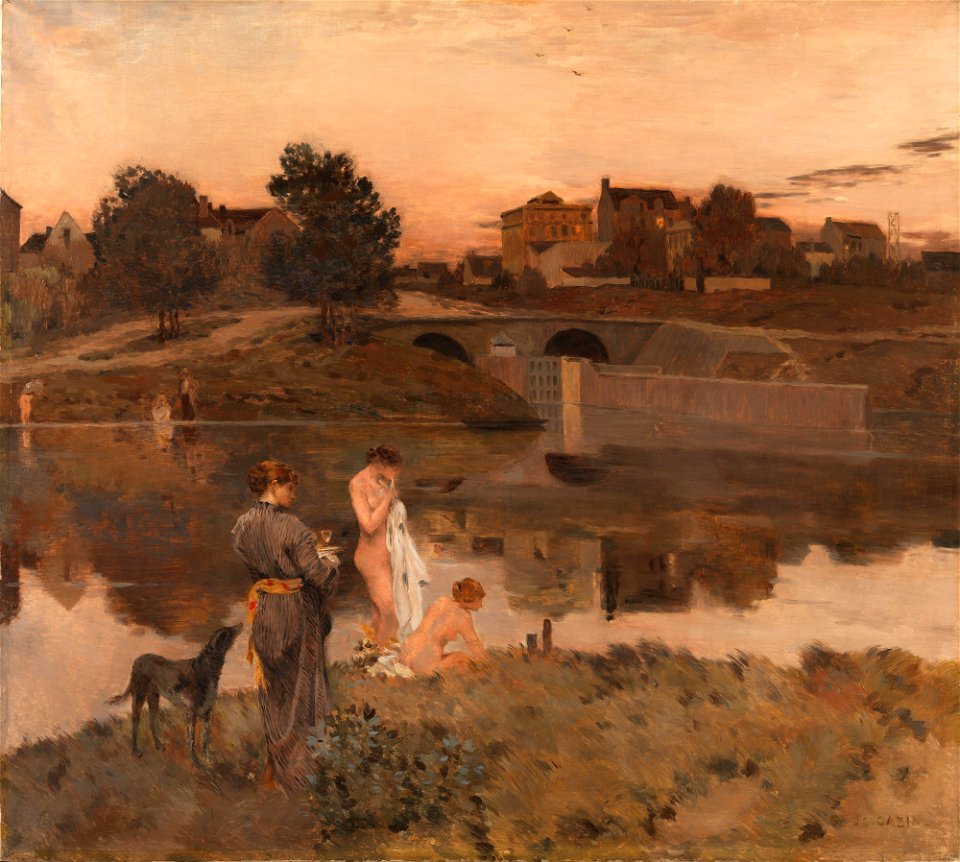 Jean Charles Cazin - Evening in Auvers - NG.M.03527 - National Museum of Art, Architecture and Design