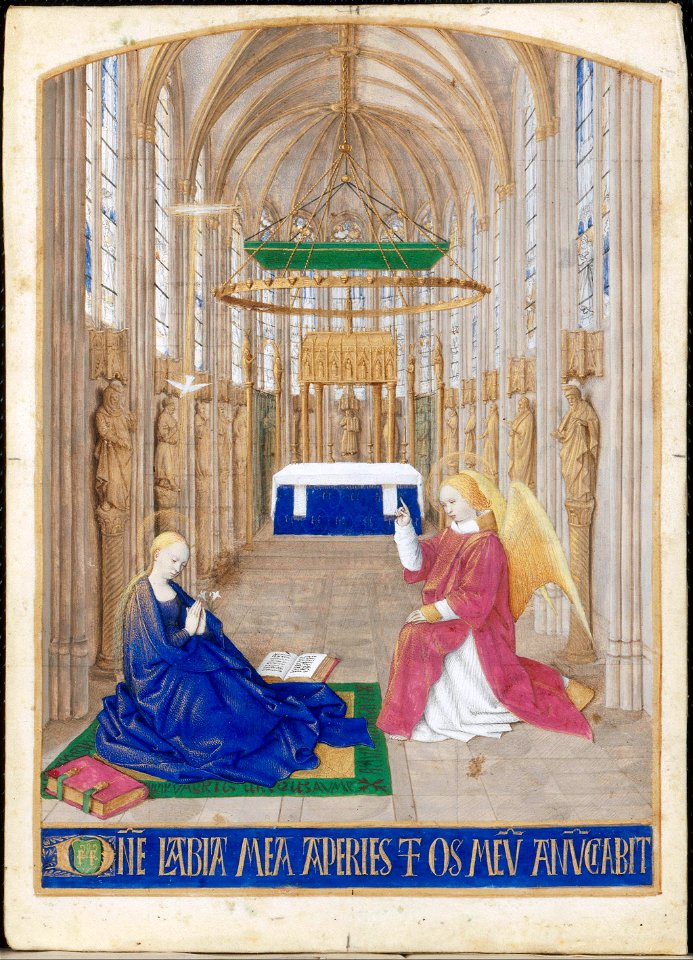 Jean Fouquet - Heures d'Etienne Chevalier, n° 204 - L'Annonciation - Google Art Project