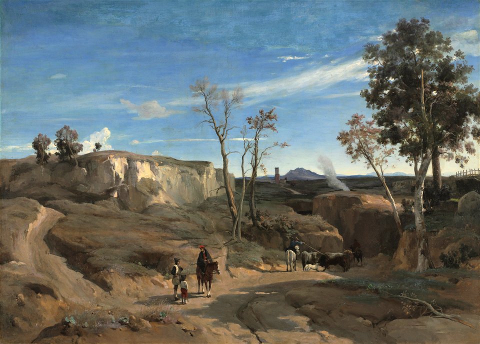 Jean Baptiste Camille Corot - La Cervara, the Roman Campagna - 1963.91 - Cleveland Museum of Art