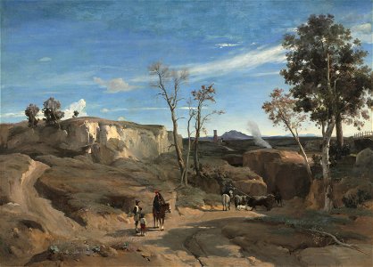 Jean Baptiste Camille Corot - La Cervara, the Roman Campagna - 1963.91 - Cleveland Museum of Art