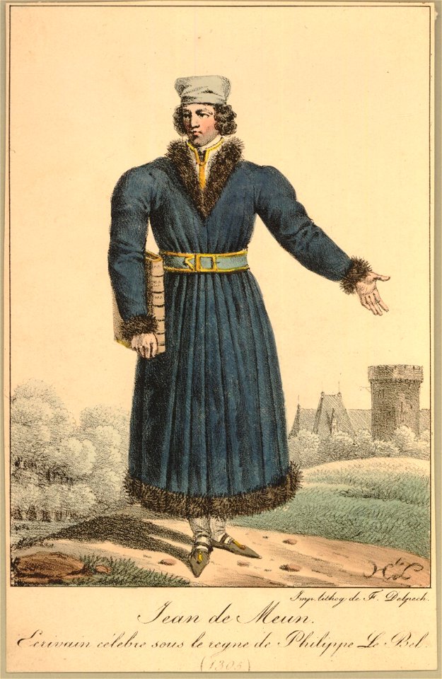 Jean de Meun, Ecrivain celebre sous le regne de Philippe Le Bel (1305) (BM 1871,1209.1838)