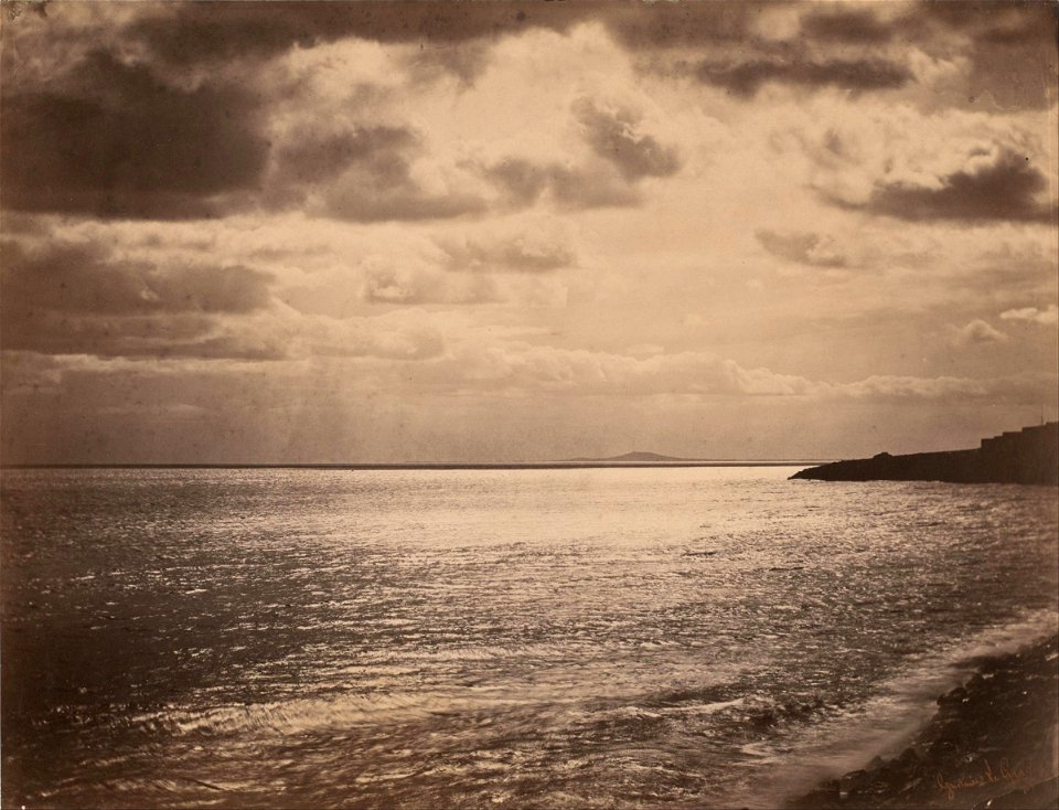 Jean Baptiste Gustave Le Gray - Mediterranean with Mountain Adge - Google Art Project