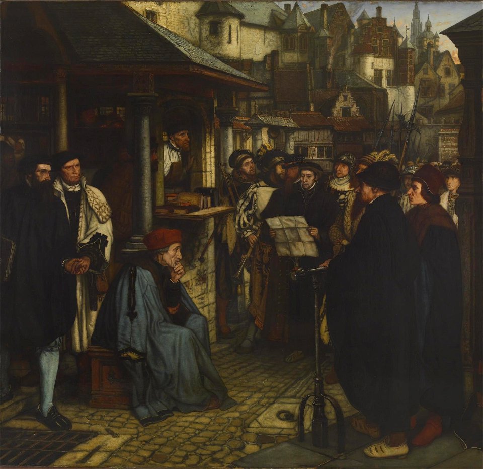 Jean August Hendrik Leys - The Edict-s- of Charles V - Walters 37123 - Detail E