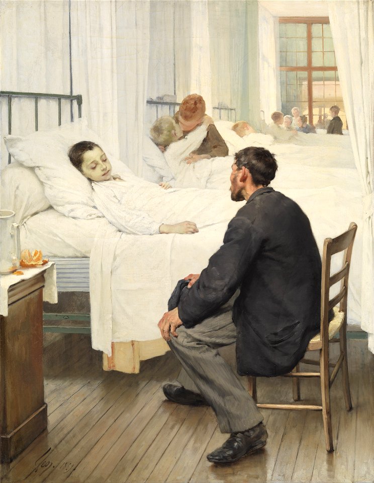 Jean Geoffroy - Visit day at the Hospital - Google Art Project