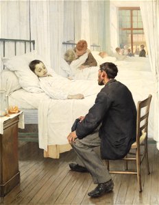 Jean Geoffroy - Visit day at the Hospital - Google Art Project