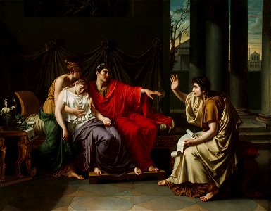 Jean Baptiste Joseph Wicar - Virgil Reading the Aeneid to Augustus, Octavia, and Livia - 1963.258 - Art Institute of Chicago