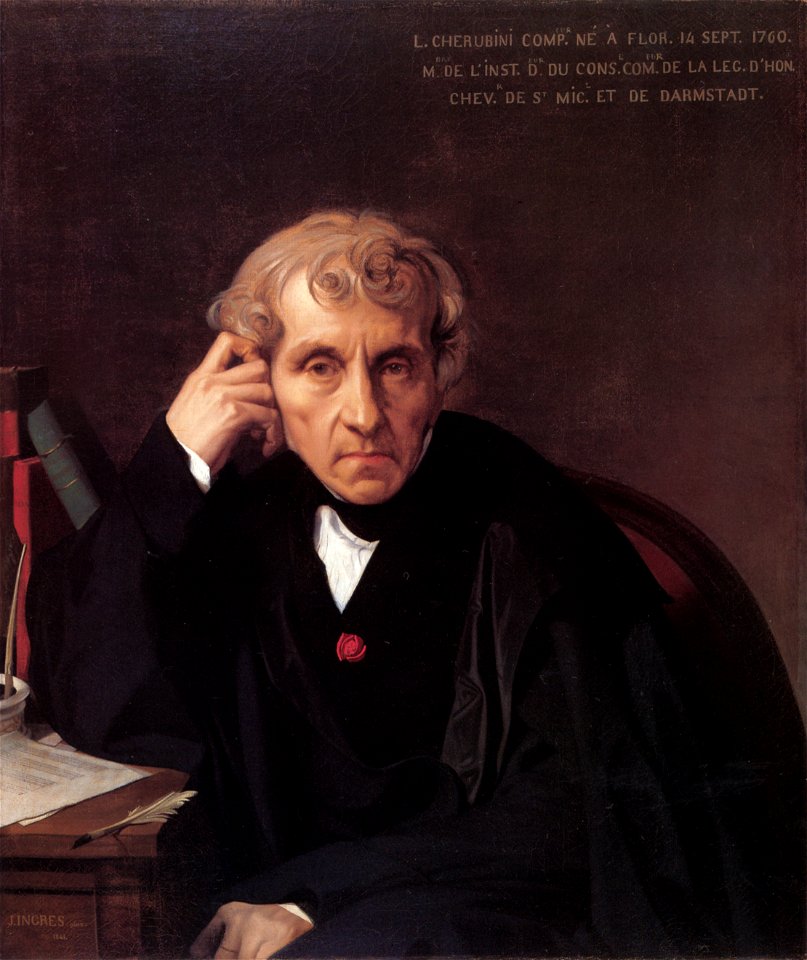 Jean auguste dominique ingres portrait of luigi cherubini