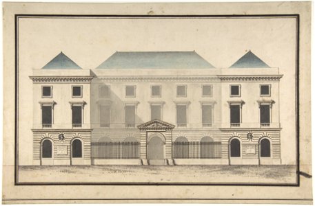 Jean François Chalgrin, Design for the Collège de France, Paris - Elevation of Court Front