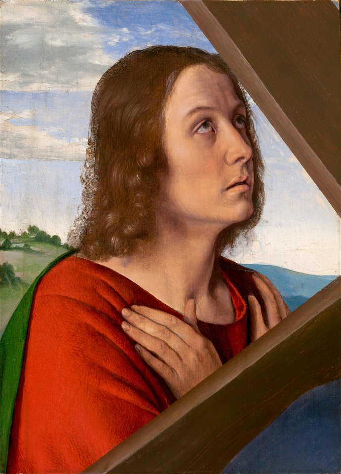Jean Hey, (the Master of Moulins) - Fragment from Christ Carrying the Cross, Saint John the Evangelist - 1937.1000 - Art Institute of Chicago
