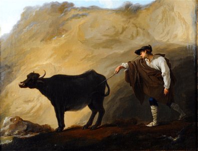 Jean Barbault, Berger napolitain et bufflonne quittant une grotte