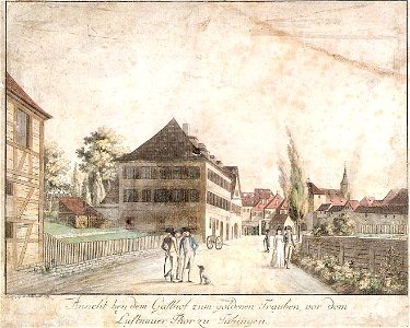 JC Partzschefeldt - Gasthof Zum Goldenen Trauben aqarRadierung 1799 Inv.268 (SW242)