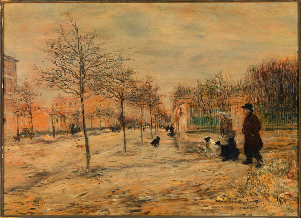 Jean François Raffaëlli - Street Scene-Winter - 29.104 - Rhode Island School of Design Museum