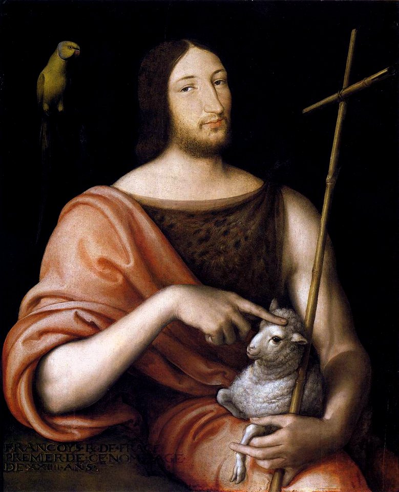 Jean Clouet - Portrait of François I as St John the Baptist - WGA05080