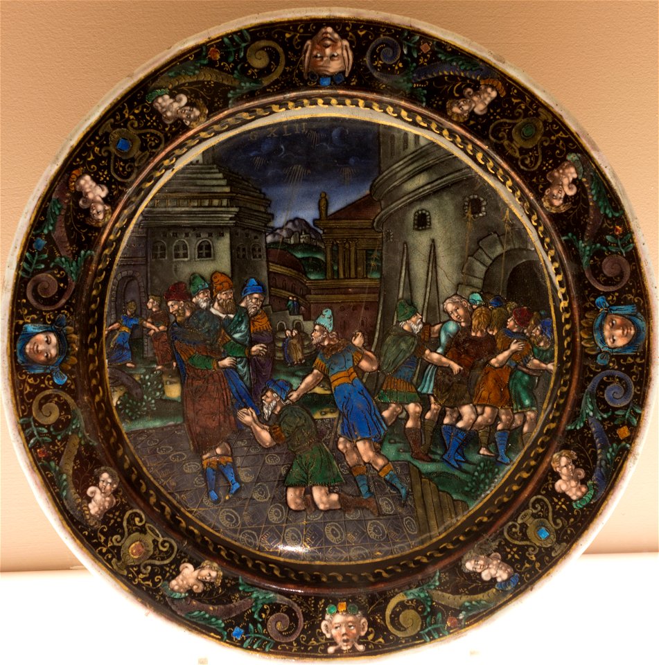 Jean de Court - Assiette - Scènes de la vie de Joseph (émail peint sur cuivre, Limoges, 1565) - 1