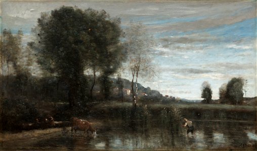 Jean Baptiste Camille Corot - Pond at Ville-d'Avray - 1944.80 - Cleveland Museum of Art