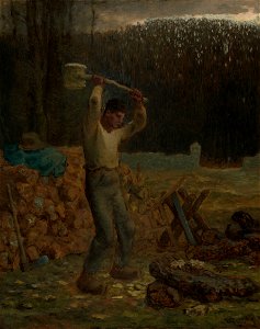 Jean François Millet - The Woodchopper - 1922.416 - Art Institute of Chicago. Free illustration for personal and commercial use.