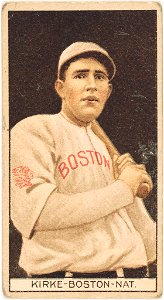 Jay Kirke, Boston Braves, baseball card portrait LCCN2008677953