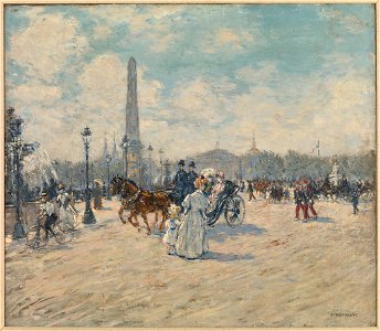 Jean François Raffaëlli - Place de la Concorde, Paris - 28.040 - Rhode Island School of Design Museum