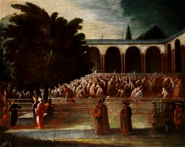 Jean Baptiste Vanmour (attr) Botschaftsgesandte zur Audienz beim Sultan