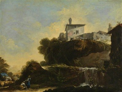 Jean Barbault (1718-1762) - Italian Landscape - P.1978.PG.19 - Courtauld Institute of Art. Free illustration for personal and commercial use.