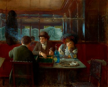 Jean Béraud, 1908-09c - Backgammon at the Café