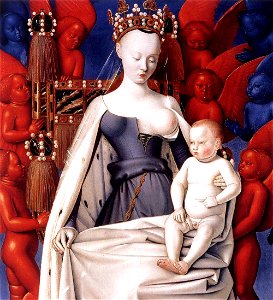 Jean Fouquet - Virgin and Child Surrounded by Angels - WGA8039