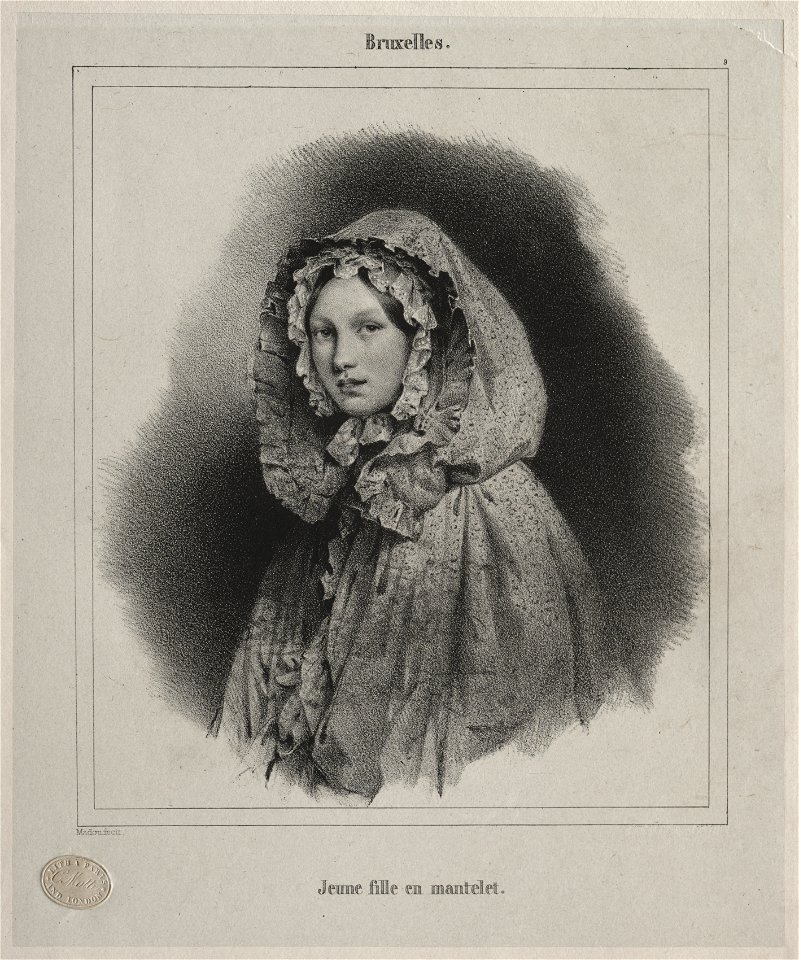 Jean Baptiste Madou (Belgian, 1796-1877) - Brussels, Young Girl in a Cape - 1940.1145 - Cleveland Museum of Art