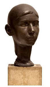 Jean Larrivé - Tête de jeune garçon, bronze