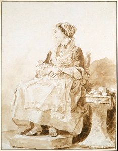 Jean Honoré Fragonard - Neapolitan woman sitting outside