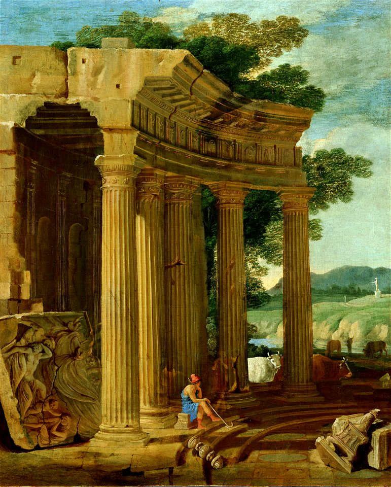 Jean Lemaire - Ruinenlandschaft mit Hirten - GG 5764 - Kunsthistorisches Museum