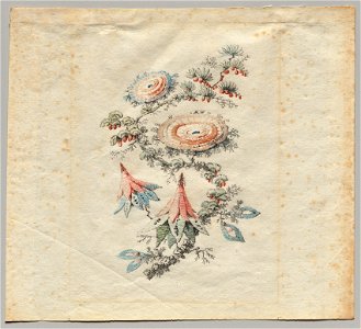 Jean Baptiste Pillement (French, 1728-1808) - Flower Embroidery Design for Silk Manufactory of Lyon - 2019.67 - Cleveland Museum of Art