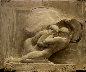 Jean Larrivé - Lutte de Jacob et de l'Ange, stuc et plâtre (1920)