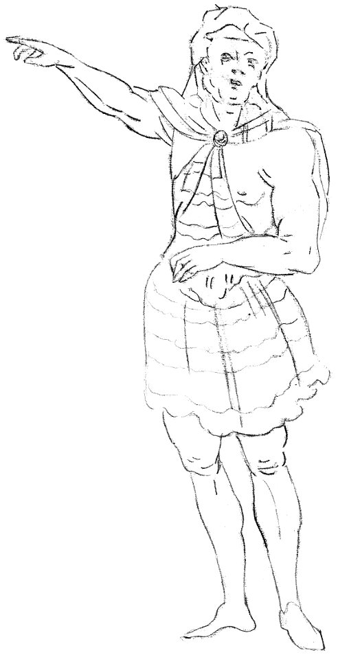 Jean Berain - 43 dessins de costume - 33 Costume masculin