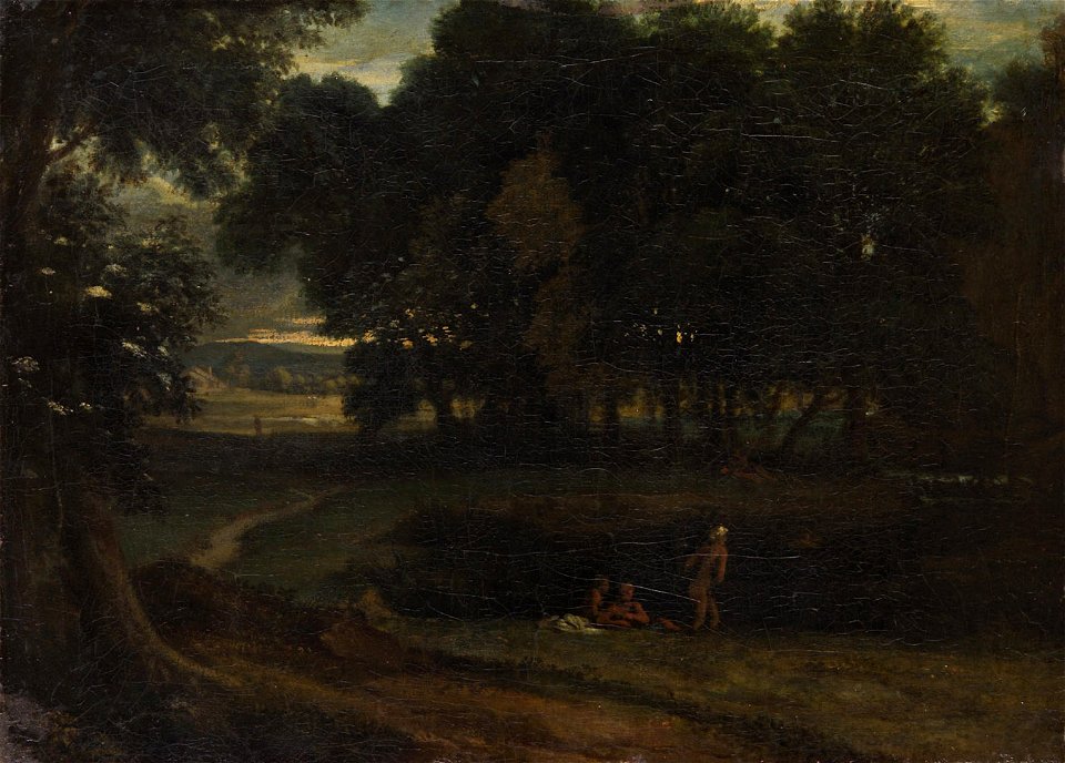 Jean François Millet - Waldlandschaft mit Badenden - GG 455 - Kunsthistorisches Museum
