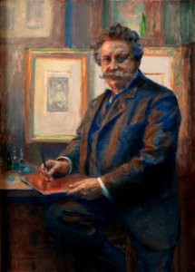 Jean Joseph Weerts - Portrait de Charles Albert Waltner dans son atelier - PPP570 - Petit Palais