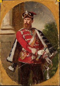 Jean Lulves - Portrait of a man in the uniform of the Imperial Guard hussar officer - M.Ob.877 MNW - National Museum in Warsaw